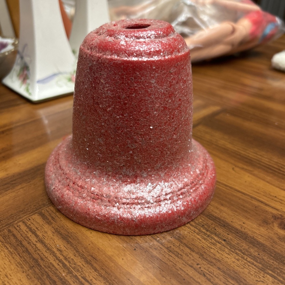 Vintage Single Plastic Bell Red‎ Sparkle Replacement